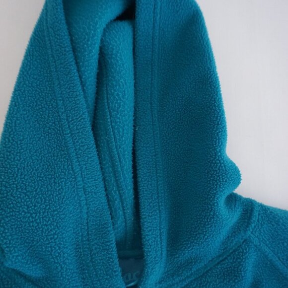 Vintage Boca Athletic Teal Zip Up Fleece Hooded Sweater M - Picture 11 of 14
